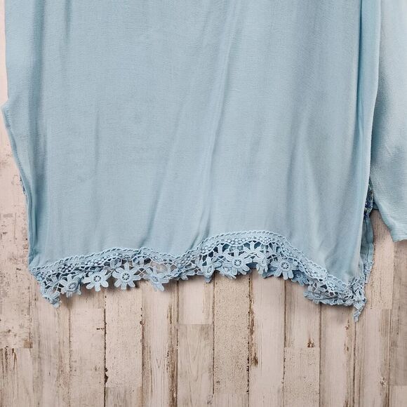 MissLook Floral Embroidered Lace Cardigan Blue Size XL - Picture 11 of 12